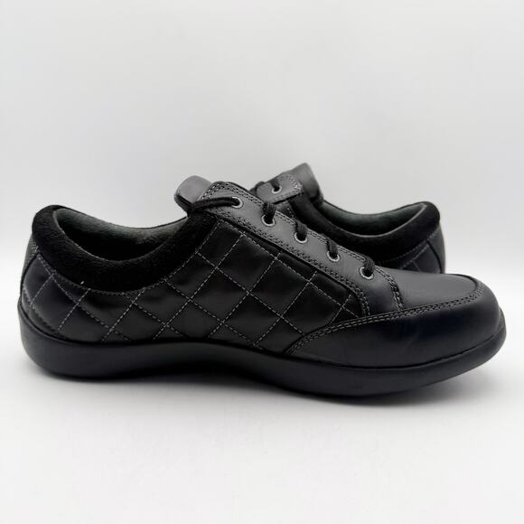 Anodyne Womens No. 75 Casual Sport Sneaker US 9.5 Wide EU 39.5 Black Leather NIB - Picture 4 of 12
